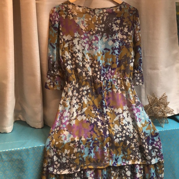 Floral boho midi dress with sleeves - Picture 10 of 12